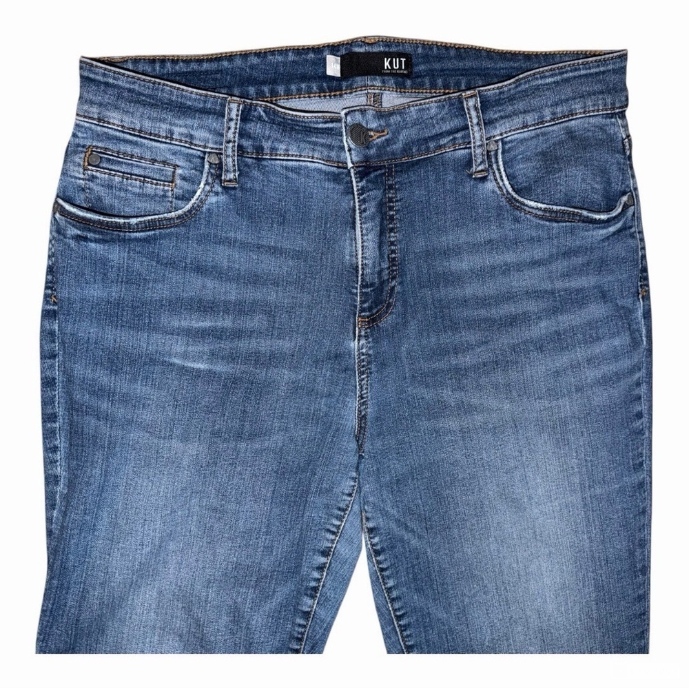 Kut from the Kloth Blue Straight Leg Women's Jeans - Picture 3 of 15